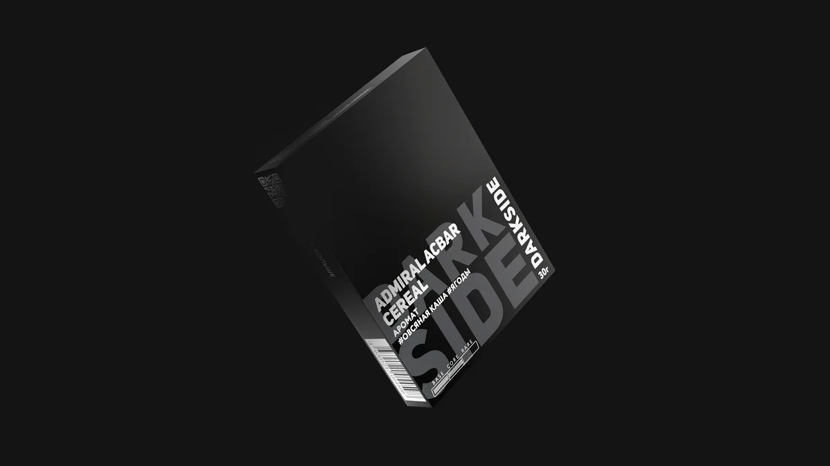 DARKSIDE の 30g パッケージ。ADMIRAL ACBAR CEREAL（出典: trythedarkside.com）